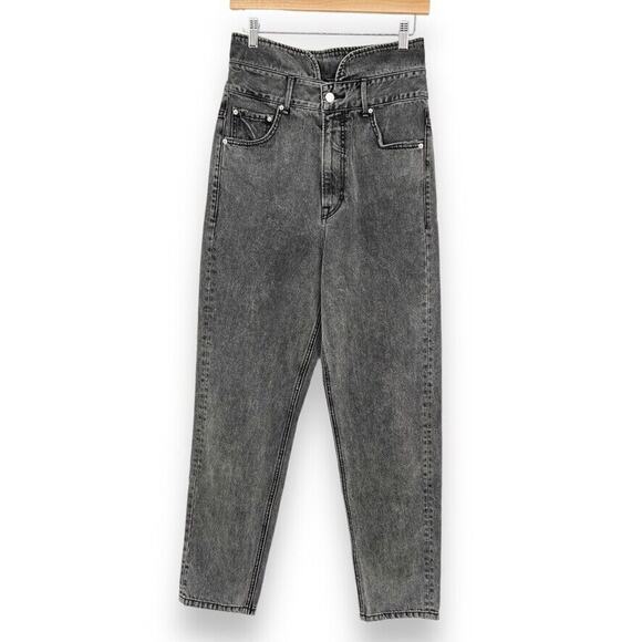 GRLFRND The Dee in Rumor Has It Women's 24 Charcoal Gray Denim High Waist Jeans - Picture 1 of 11